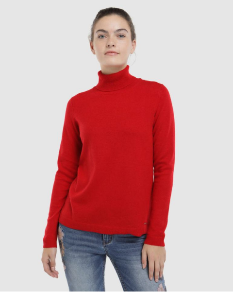 Suéter de Cuello Alto de Lana.